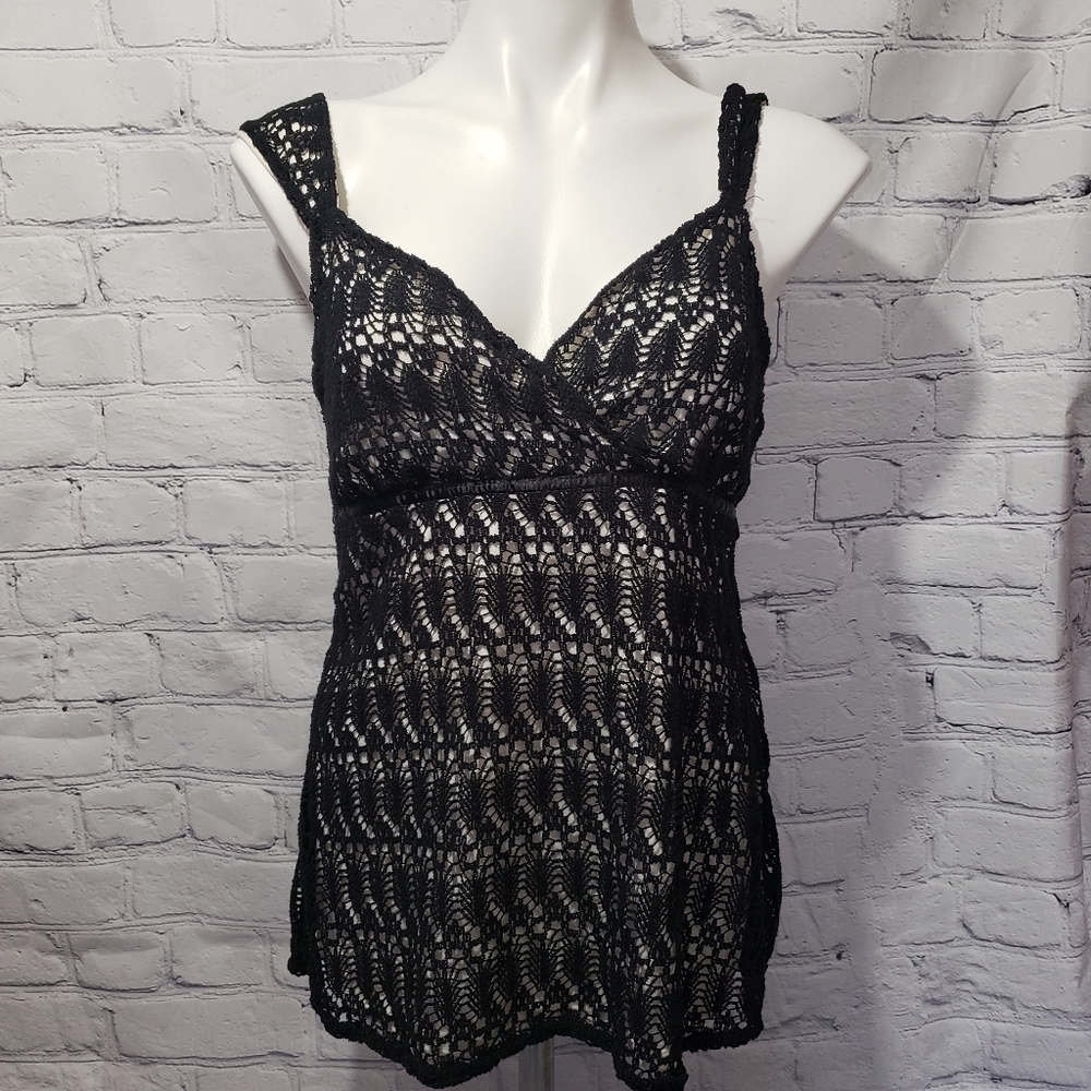 AB Studio lined crochet tank